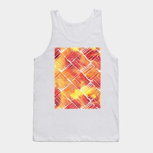 Orange watercolor streaks Tank Top